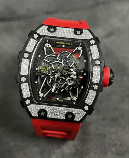 Replica Richard Mille RM 35-02 Black Carbon Diamonds Watch